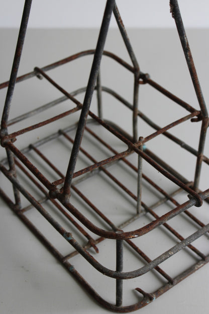 Vintage Milk Basket Carrier - Kernow Furniture