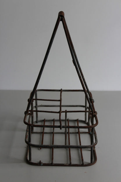 Vintage Milk Basket Carrier - Kernow Furniture