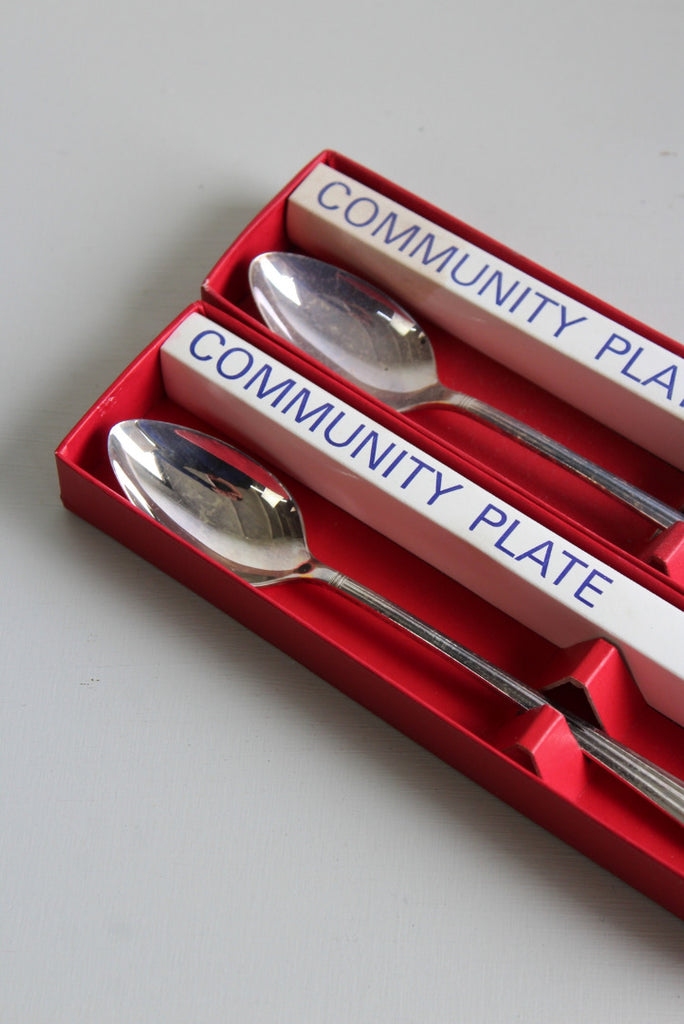 Pair Oneida Community Plate Spoons - Kernow Furniture