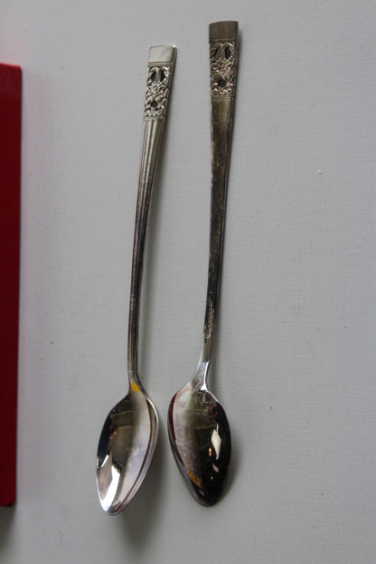 Pair Oneida Community Plate Spoons - Kernow Furniture