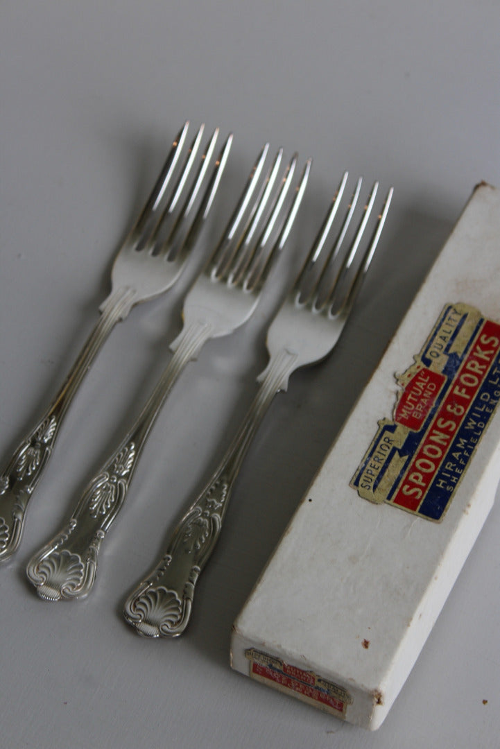 3 x Vintage Hiram Wild Table Fork - Kernow Furniture