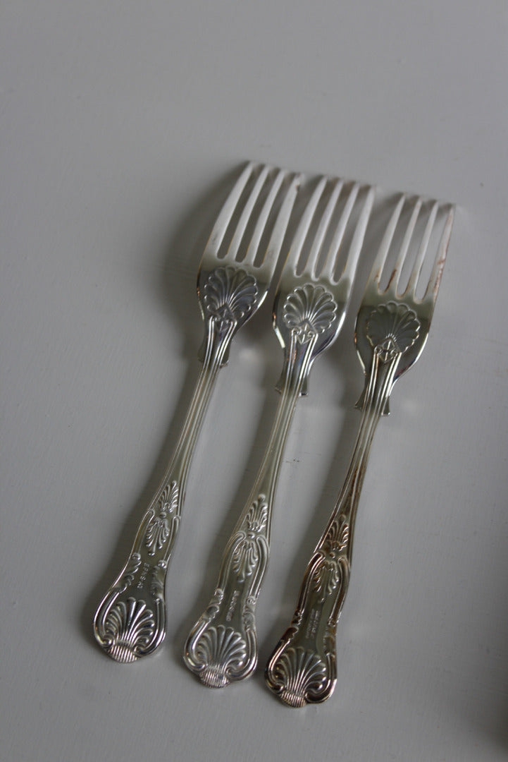 3 x Vintage Hiram Wild Table Fork - Kernow Furniture