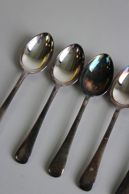 6 Vintage Epns Dessert Spoon - Kernow Furniture