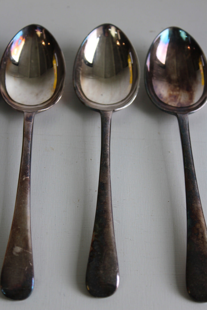 6 Vintage Epns Dessert Spoon - Kernow Furniture