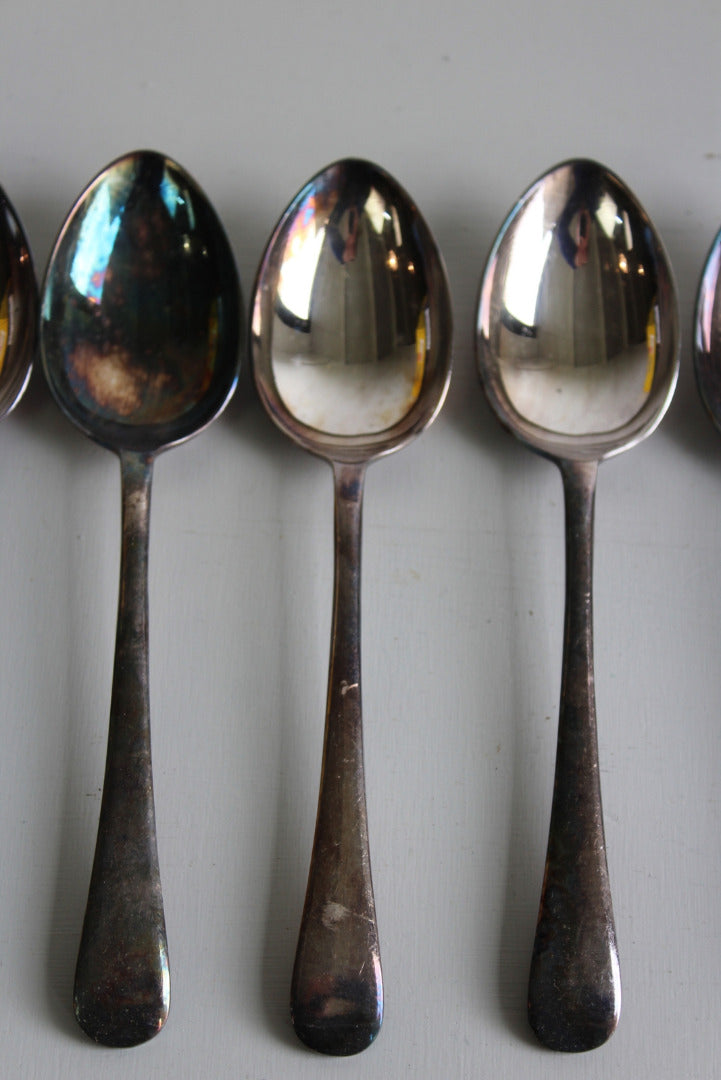 6 Vintage Epns Dessert Spoon - Kernow Furniture