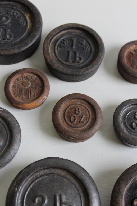 Collection Vintage Cast Iron Weights - Kernow Furniture