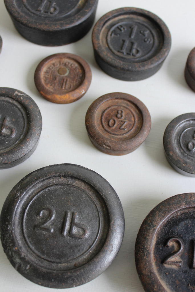 Collection Vintage Cast Iron Weights - Kernow Furniture