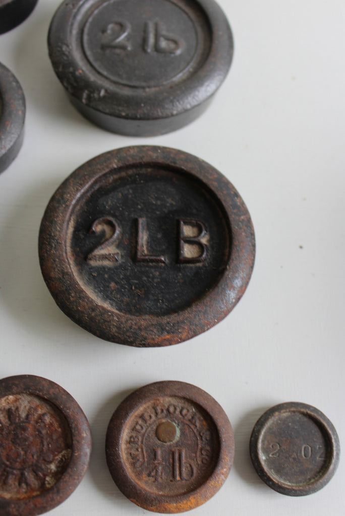Collection Vintage Cast Iron Weights - Kernow Furniture