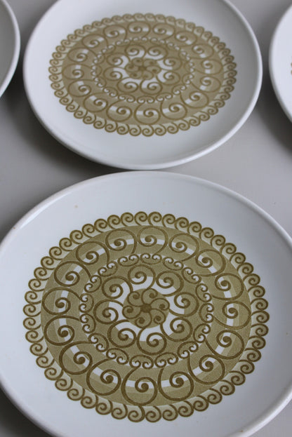 Vintage Pirouette Hostess Plates 3 Dinner Plates 3 Steak Plates - Kernow Furniture