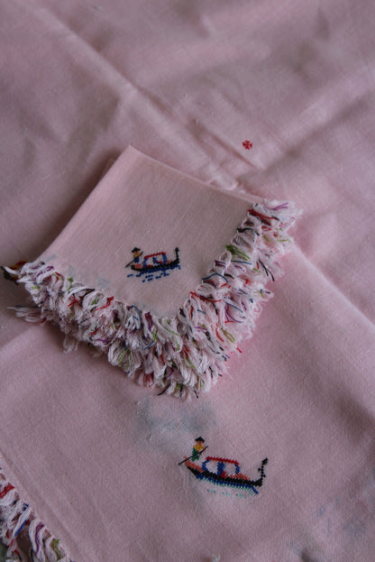 Pink Tassle Tablecloth & Napkin Set - Kernow Furniture