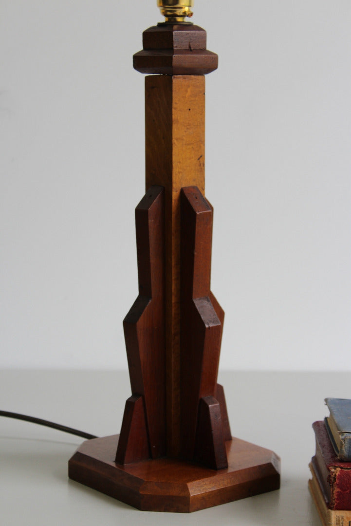 Deco Style Wooden Table Lamp - Kernow Furniture