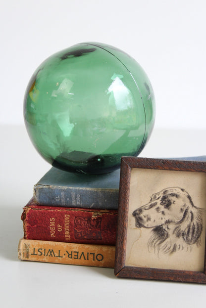 Vintage Green Glass Float - Kernow Furniture