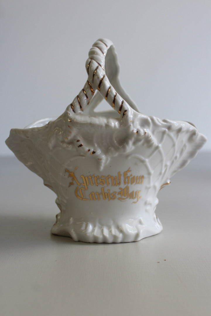 Vintage Porcelain Souvenir - A Gift From Carbis Bay Cornwall - Kernow Furniture