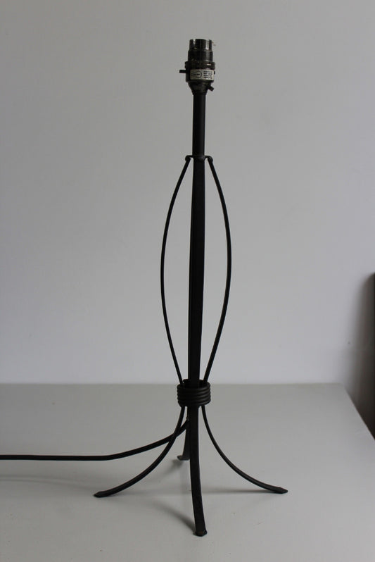 Modern Black Metal Table Bedside Lamp - Kernow Furniture