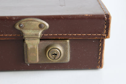 Vintage Brown Leather Case - Kernow Furniture