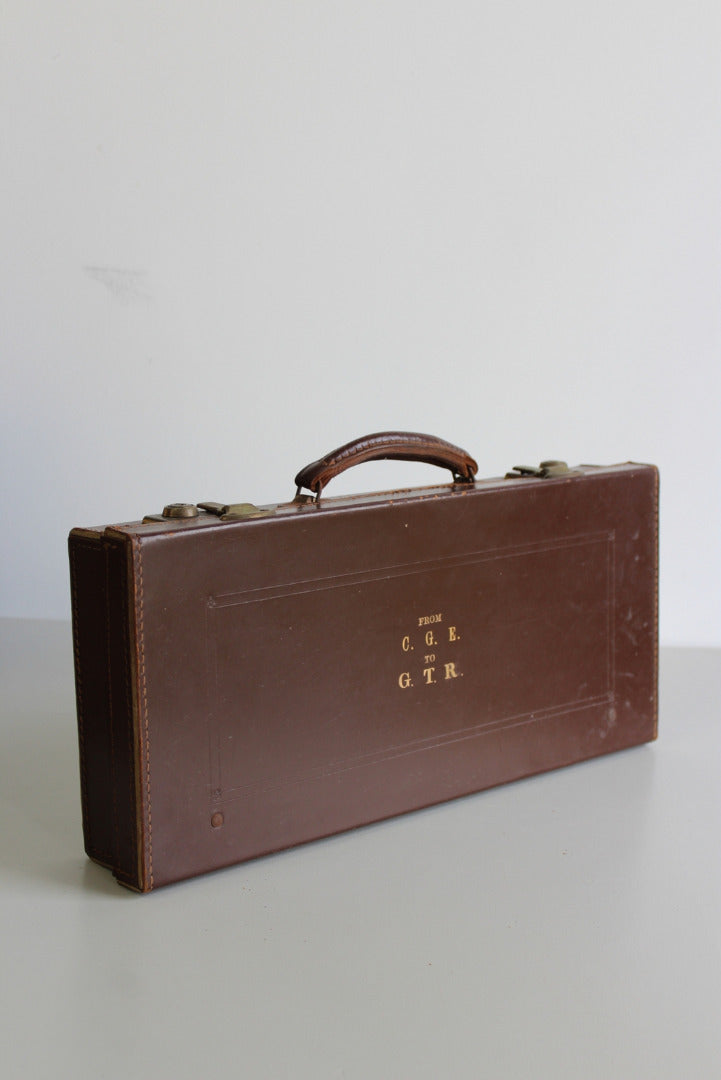 Vintage Brown Leather Case - Kernow Furniture