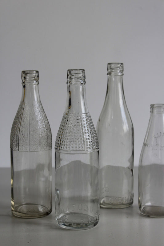 Collection Vintage Glass Bottles - Kernow Furniture