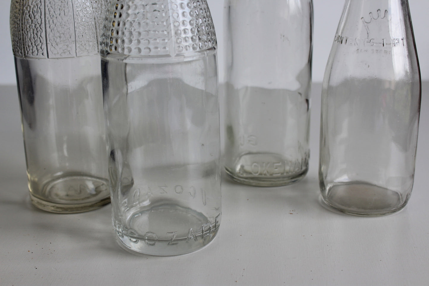 Collection Vintage Glass Bottles - Kernow Furniture