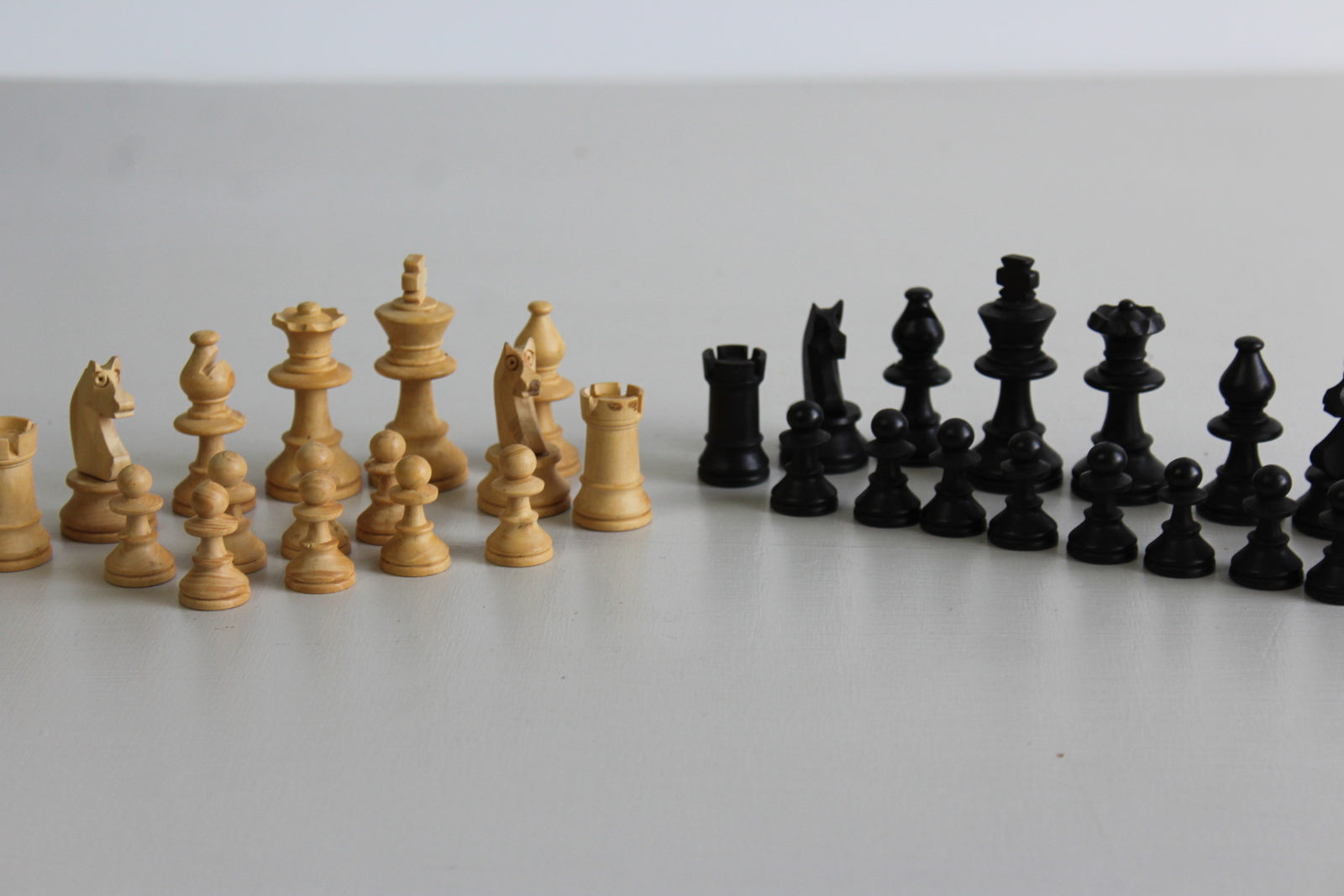 Vintage Wooden Chess Set - Kernow Furniture