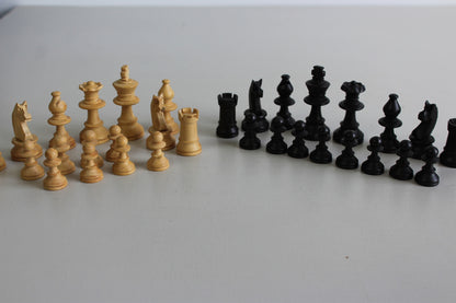 Vintage Wooden Chess Set - Kernow Furniture