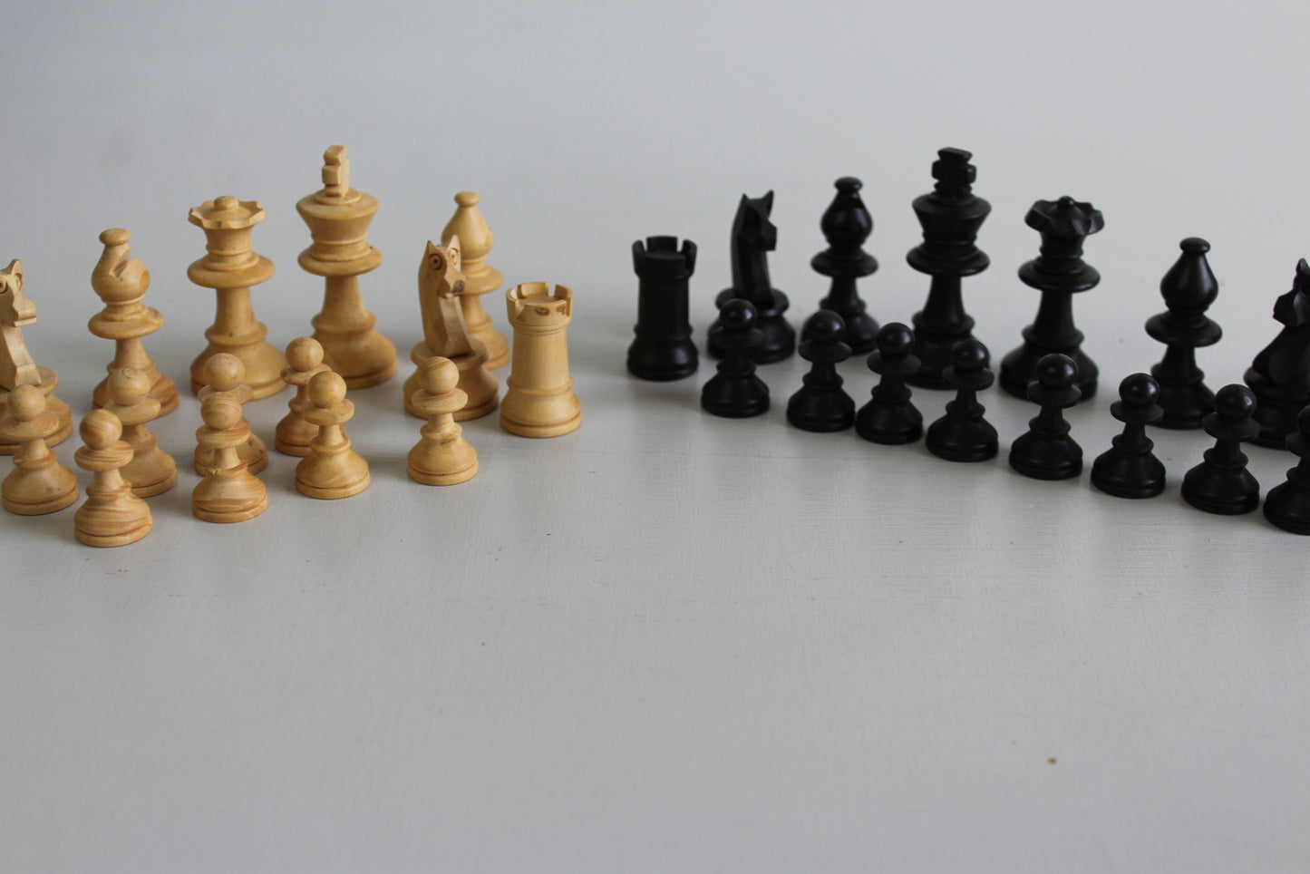 Vintage Wooden Chess Set - Kernow Furniture