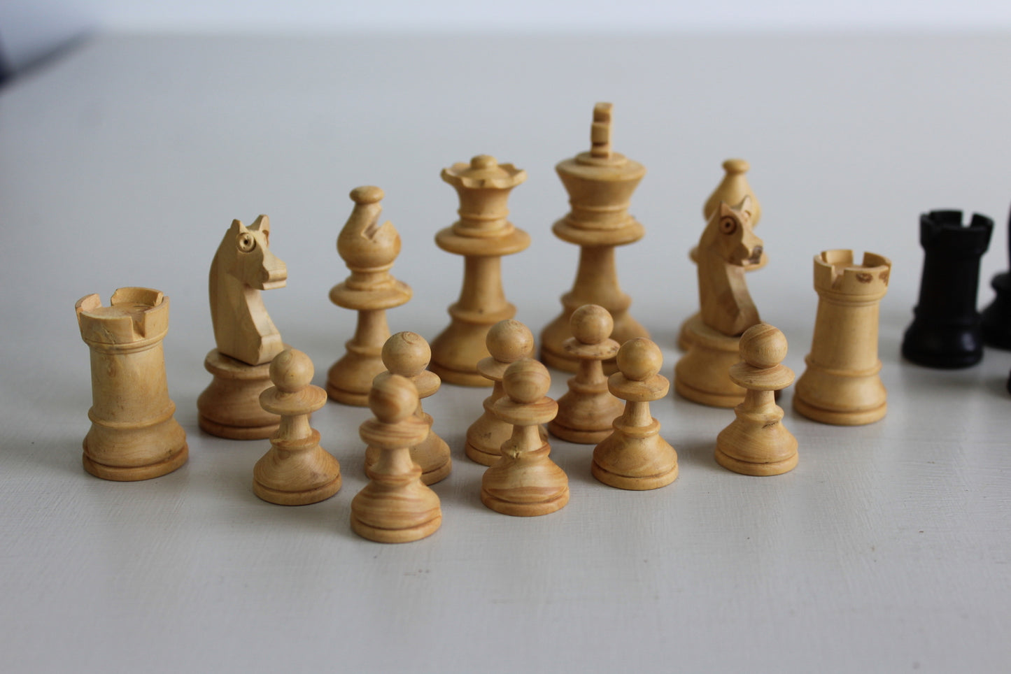 Vintage Wooden Chess Set - Kernow Furniture