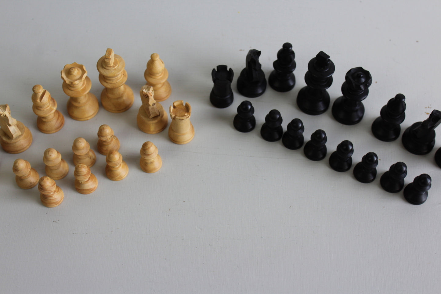 Vintage Wooden Chess Set - Kernow Furniture