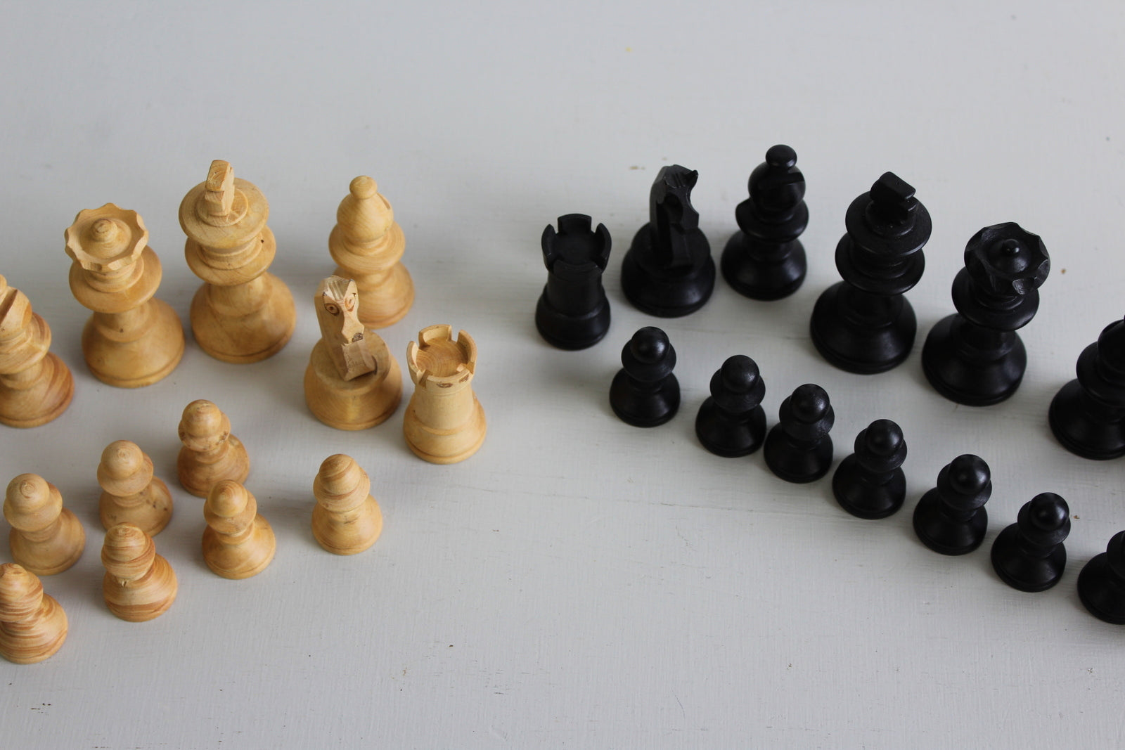 Vintage Wooden Chess Set - Kernow Furniture