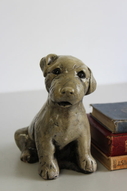 Vintage Chalk Ware Dog Ornament - Kernow Furniture