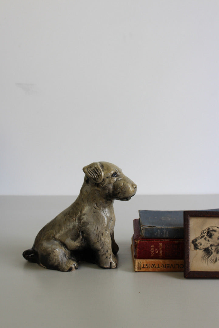 Vintage Chalk Ware Dog Ornament - Kernow Furniture