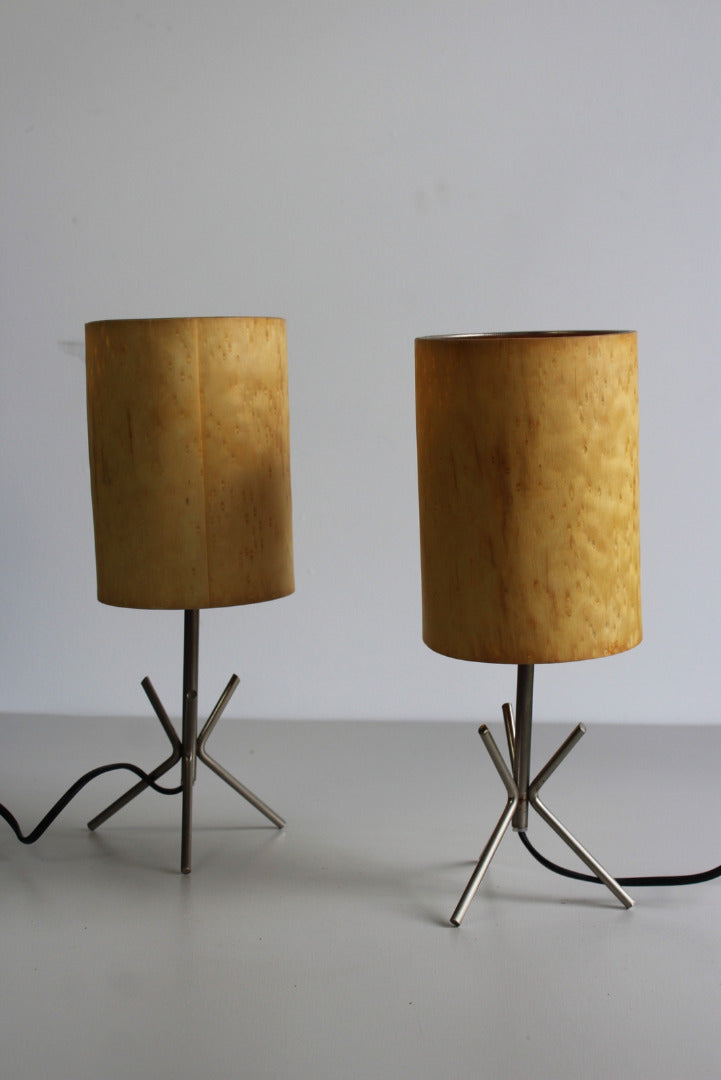 Pair Contemporary Table Lamps - Kernow Furniture