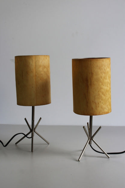 Pair Contemporary Table Lamps - Kernow Furniture