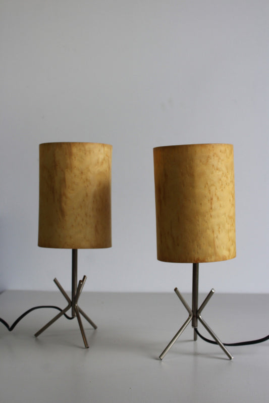 Pair Contemporary Table Lamps - Kernow Furniture