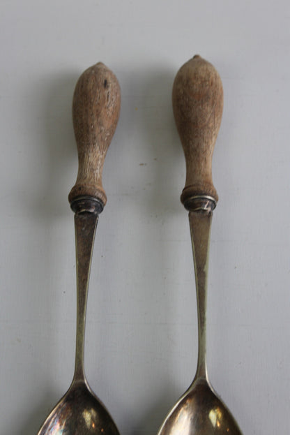 Pair EPNS Salad Servers - Kernow Furniture