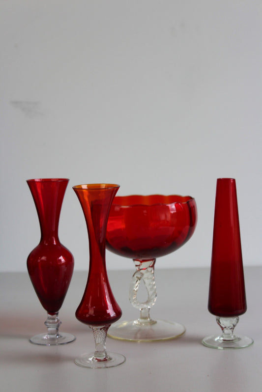Collection Red Glassware - Kernow Furniture