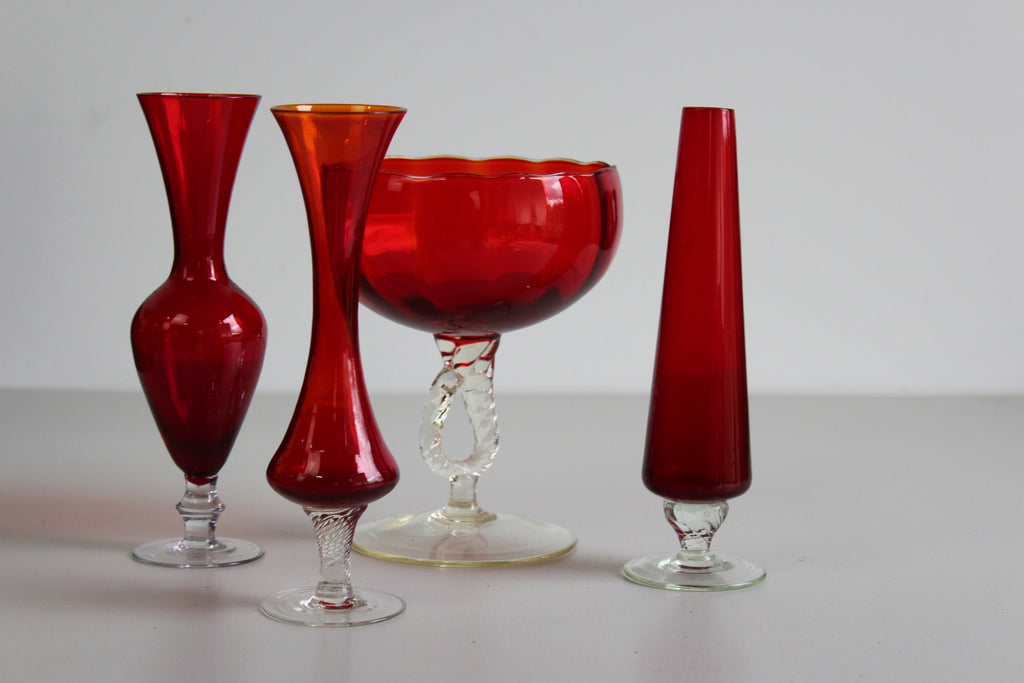 Collection Red Glassware - Kernow Furniture