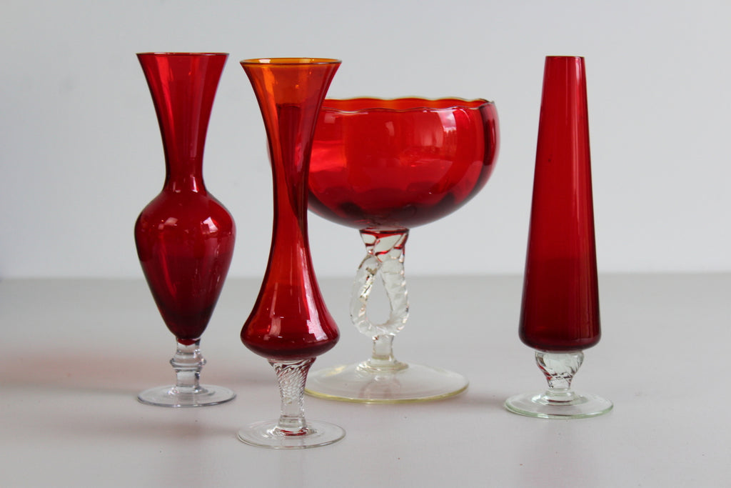 Collection Red Glassware - Kernow Furniture