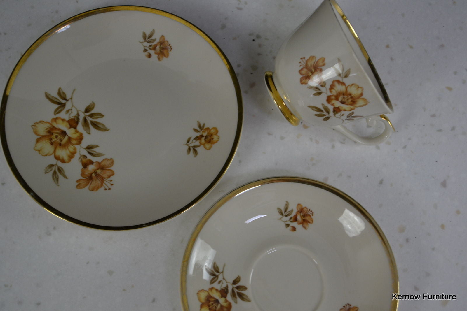Arabia Finland Vintage Gold Floral Coffee Set – Kernow Furniture