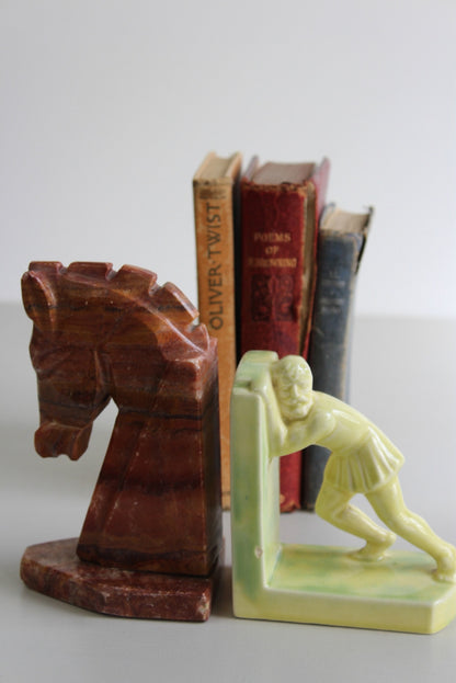 Two Vintage Odd Bookends - Kernow Furniture