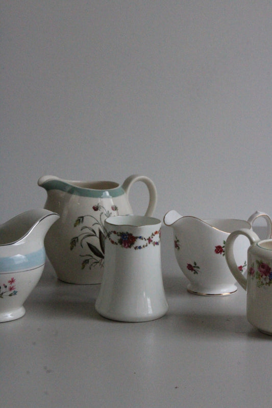 Collection Vintage China Jugs Milk Creamers - Kernow Furniture