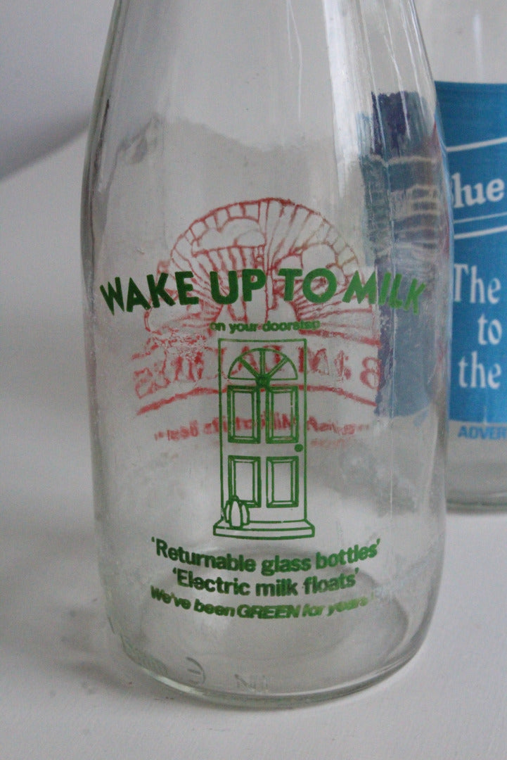 Vintage Glass Pint Milk Bottles - Kernow Furniture