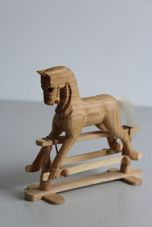 Decorative Small Wooden Rocking Horse - Kernow Furniture