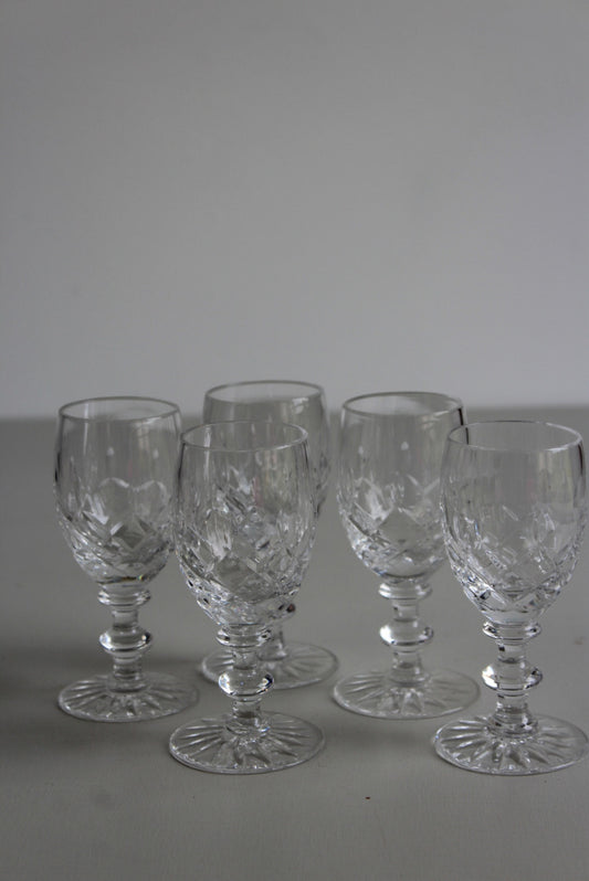 5 Vintage Liquer Port Sherry Glasses - Kernow Furniture