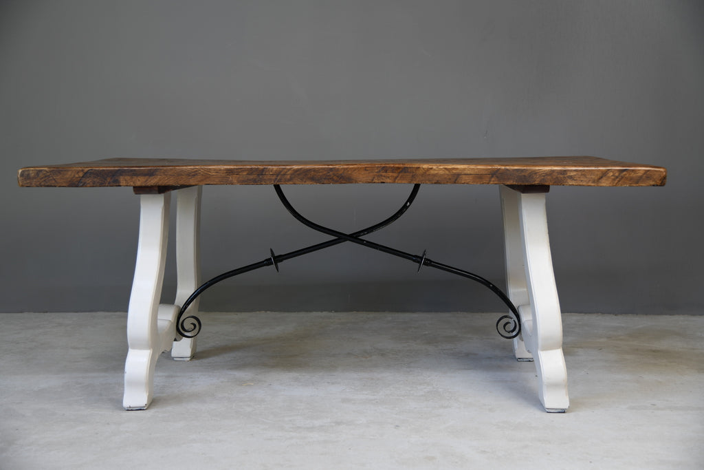 Rustic Spanish Farmhouse Kitchen Table - Kernow Furniture