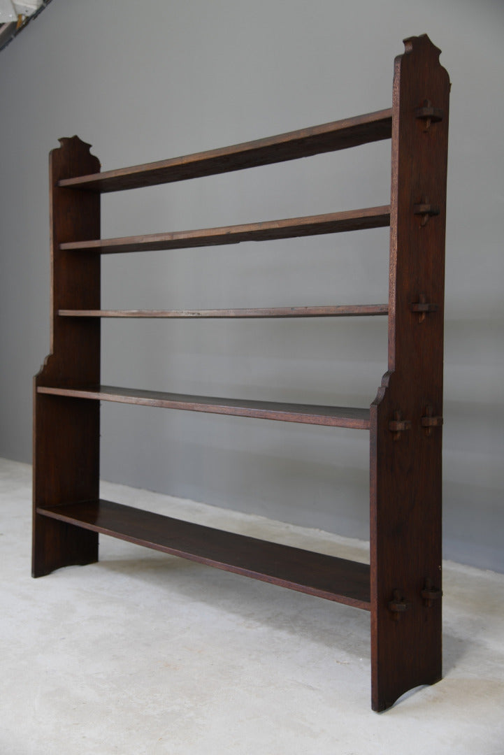 Pegged Mahogany Bookcase - Kernow Furniture