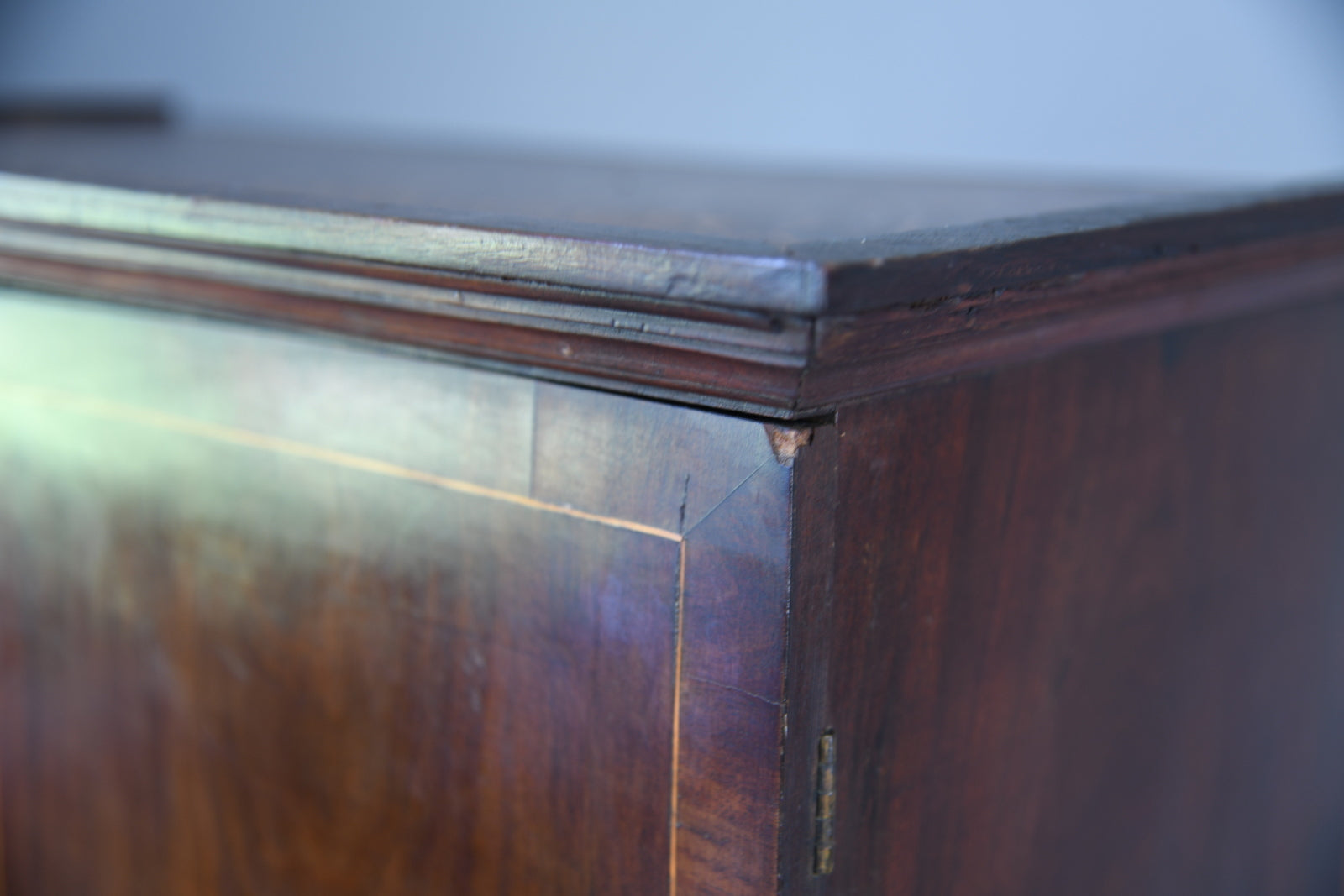 Antique Inlaid Mahogany Cabinet on Stand - Kernow Furniture