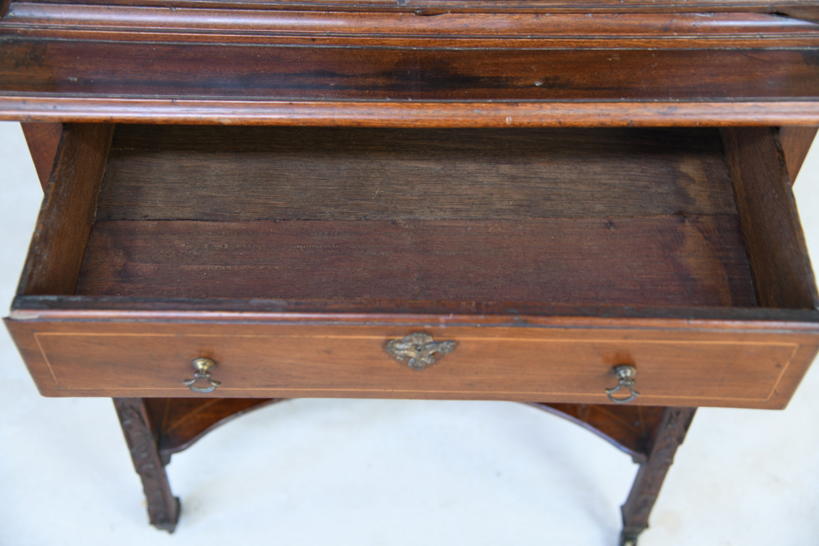 Antique Inlaid Mahogany Cabinet on Stand - Kernow Furniture