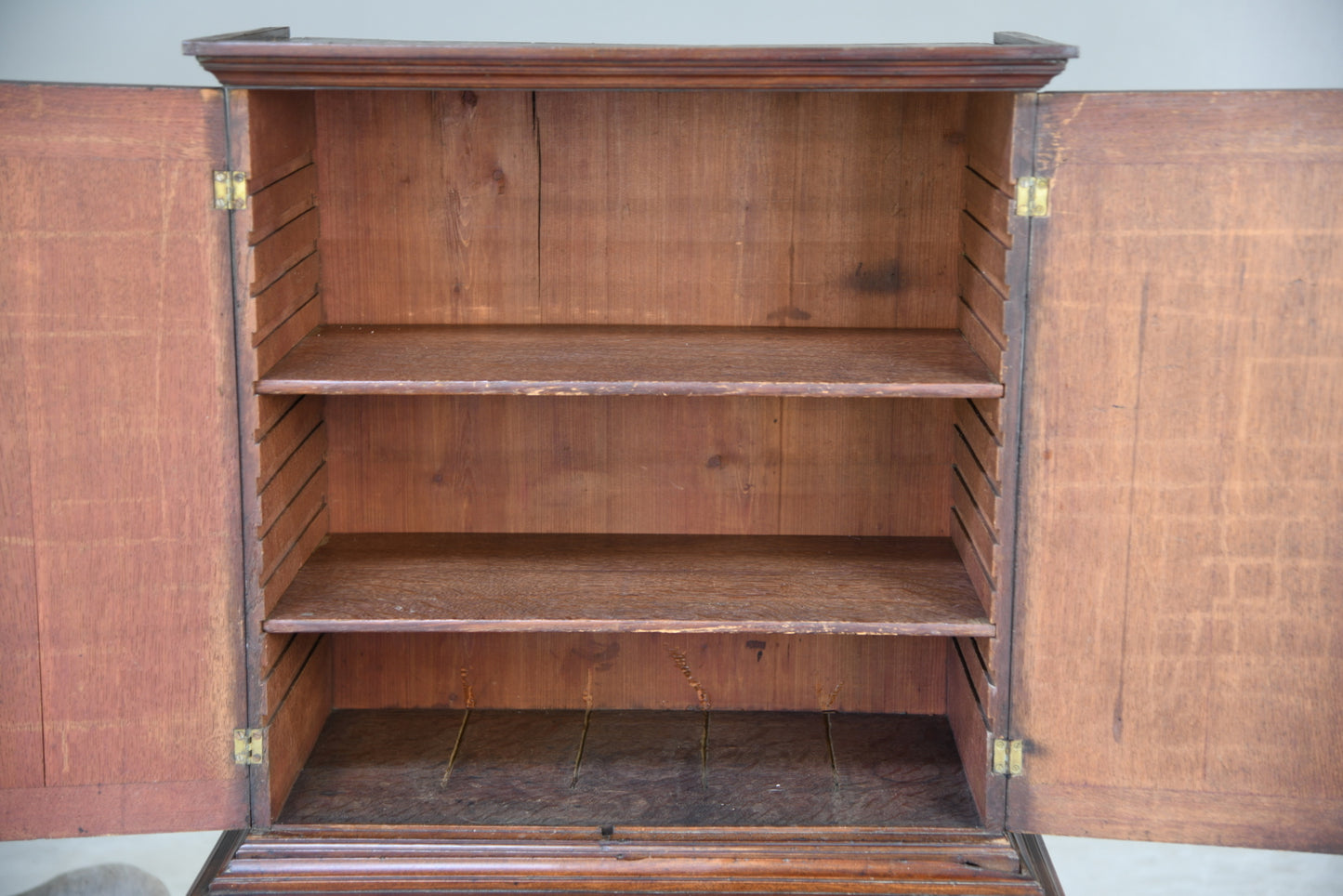 Antique Inlaid Mahogany Cabinet on Stand - Kernow Furniture