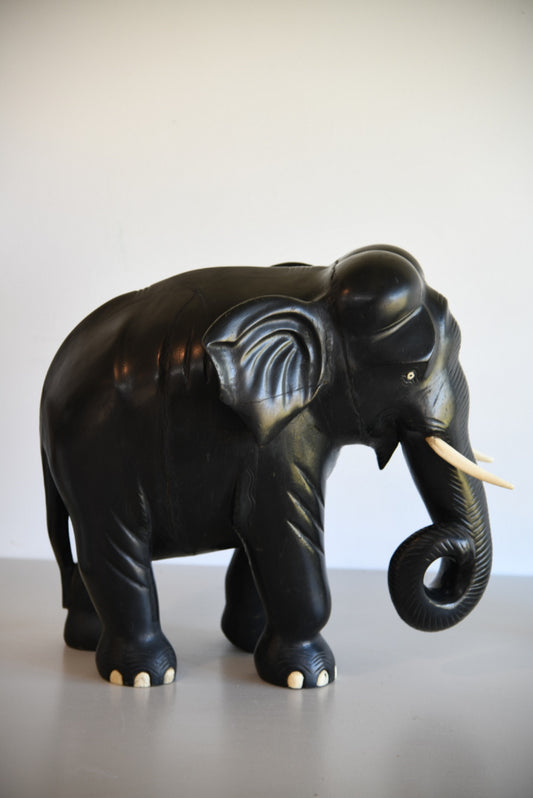 Large Ebonised Elephant - Kernow Furniture