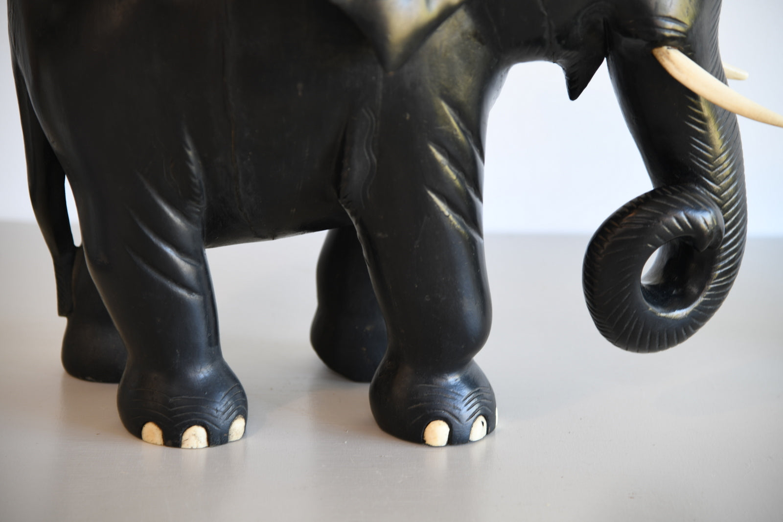 Large Ebonised Elephant - Kernow Furniture